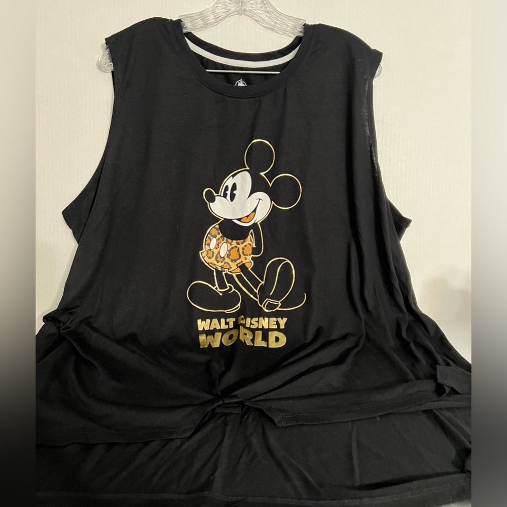 Disney Women’s Black & Gold Mickey Mouse Top